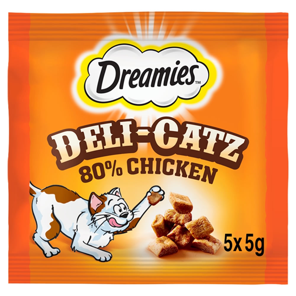 Dreamies Deli-Catz Chicken Treats 5 x 5g Image 1