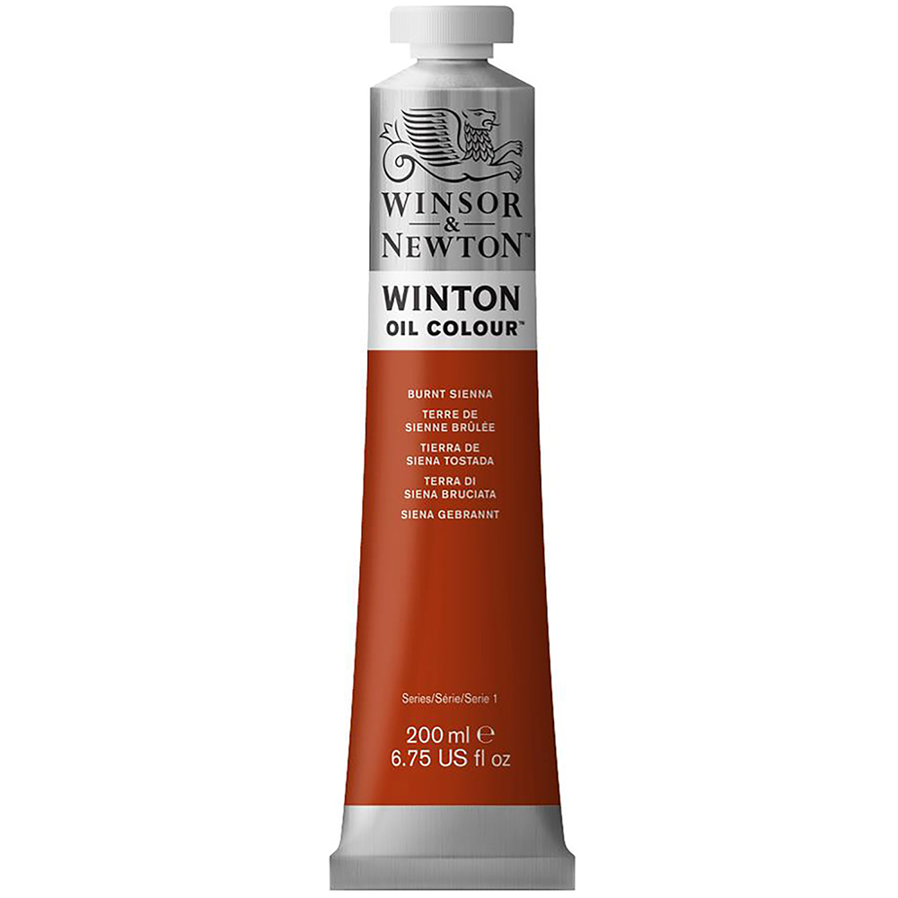 Winsor and Newton 200ml Winton Oil Colours - Burnt Sienna Image