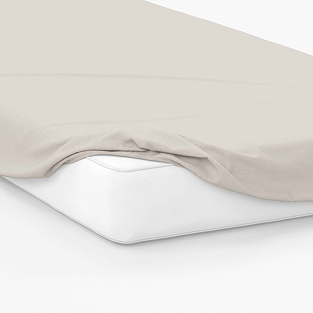 Serene Double Ivory Deep Fitted Bed Sheet Image 3
