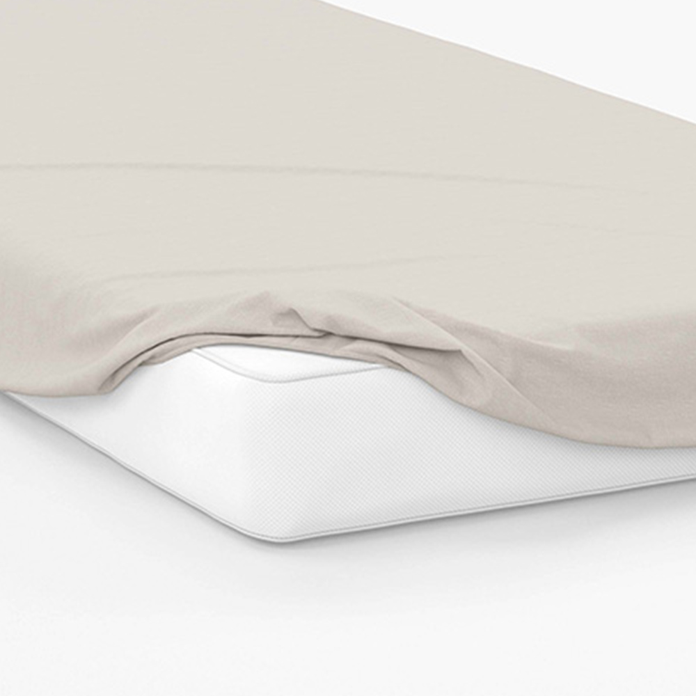 Serene Single Ivory Deep Fitted Bed Sheet Image 3