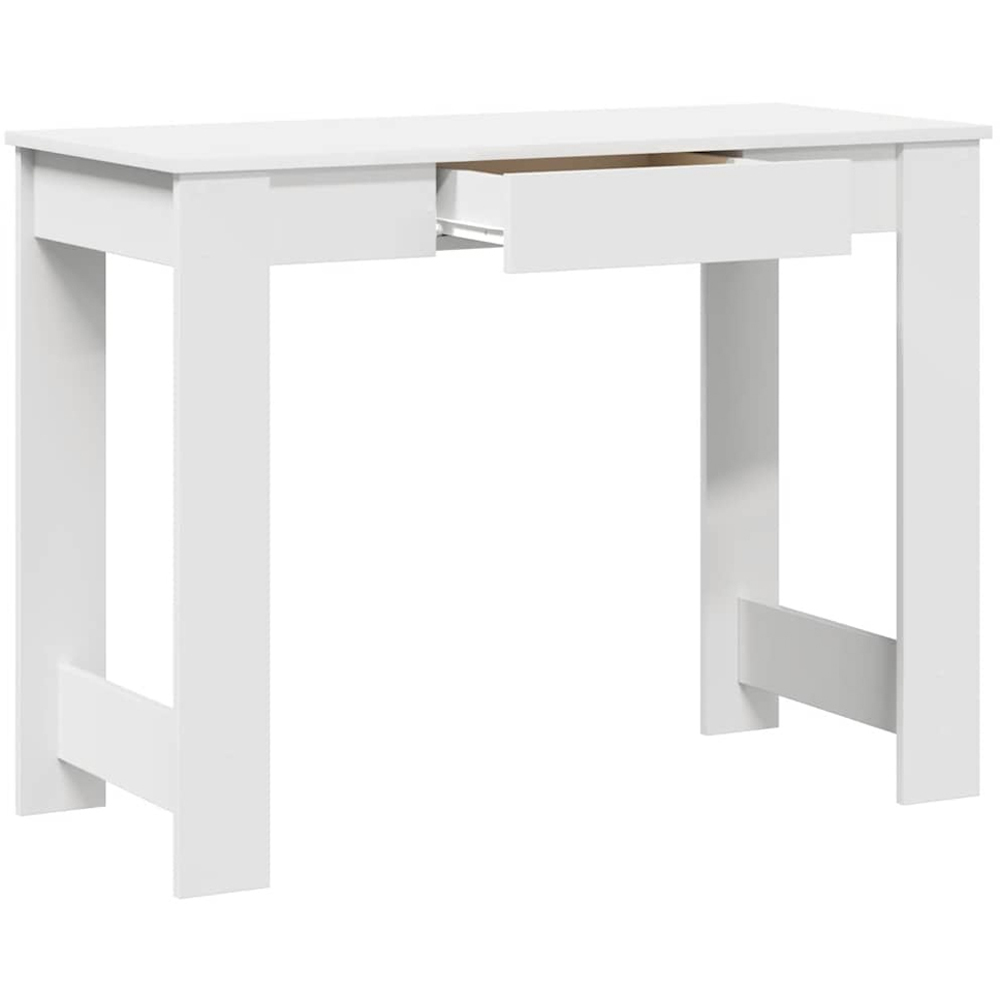 vidaXL 3 Shelf Desk Brown Image 3