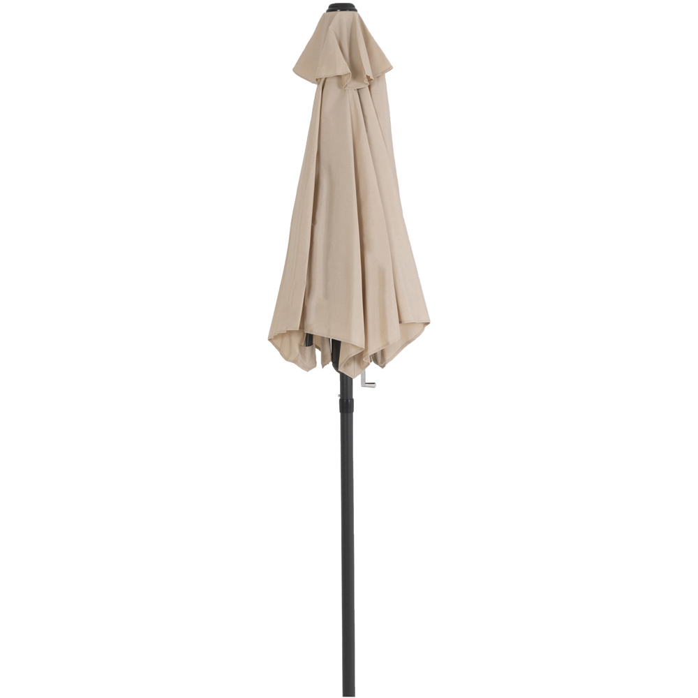 Charles Bentley Beige Metal Crank Parasol 2m Image 3