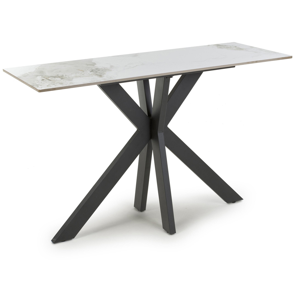 wilko Palermo White Marble Ceramic Console Table Image 2