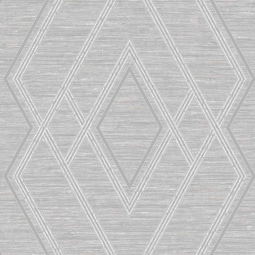 Superfresco Colours Interlink Light Grey and Silver Wallpaper Image 2