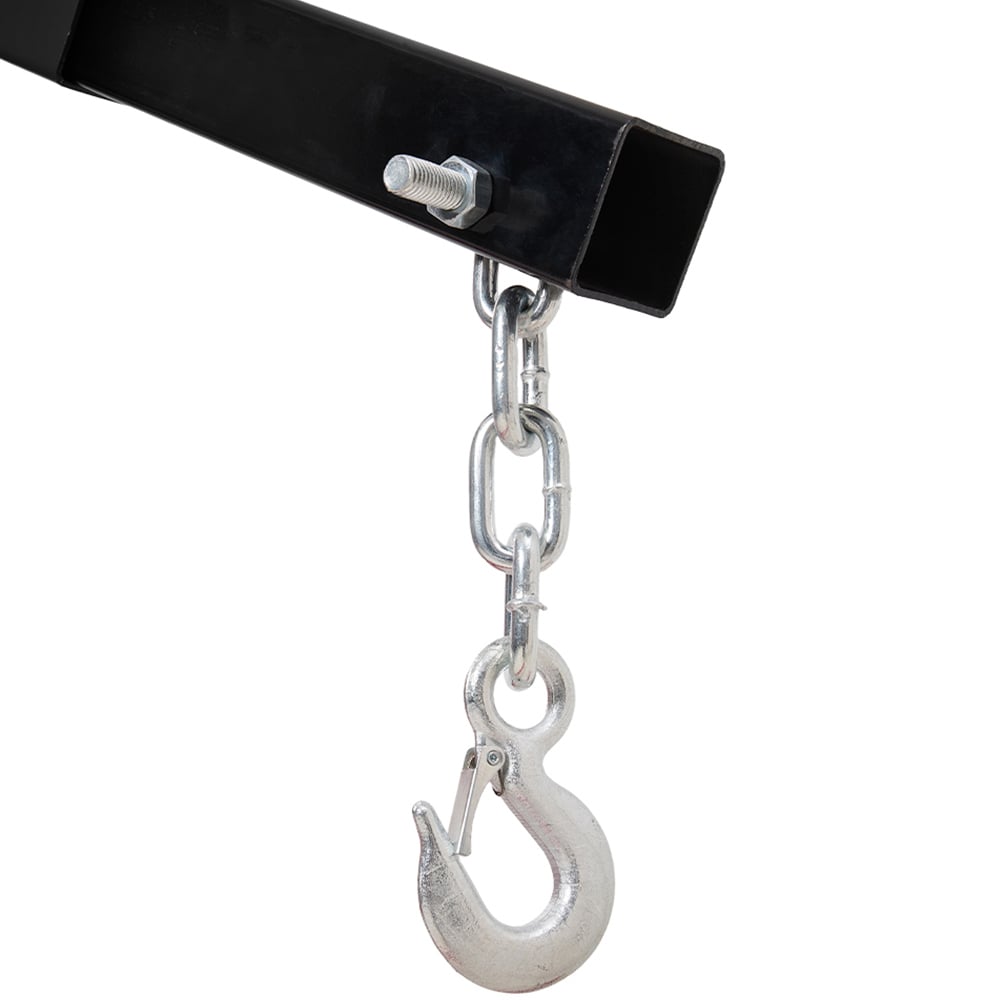 Living and Home Black Adjustable Boom and Wheels Hydraulic and Pneumatic Engine Crane Image 6