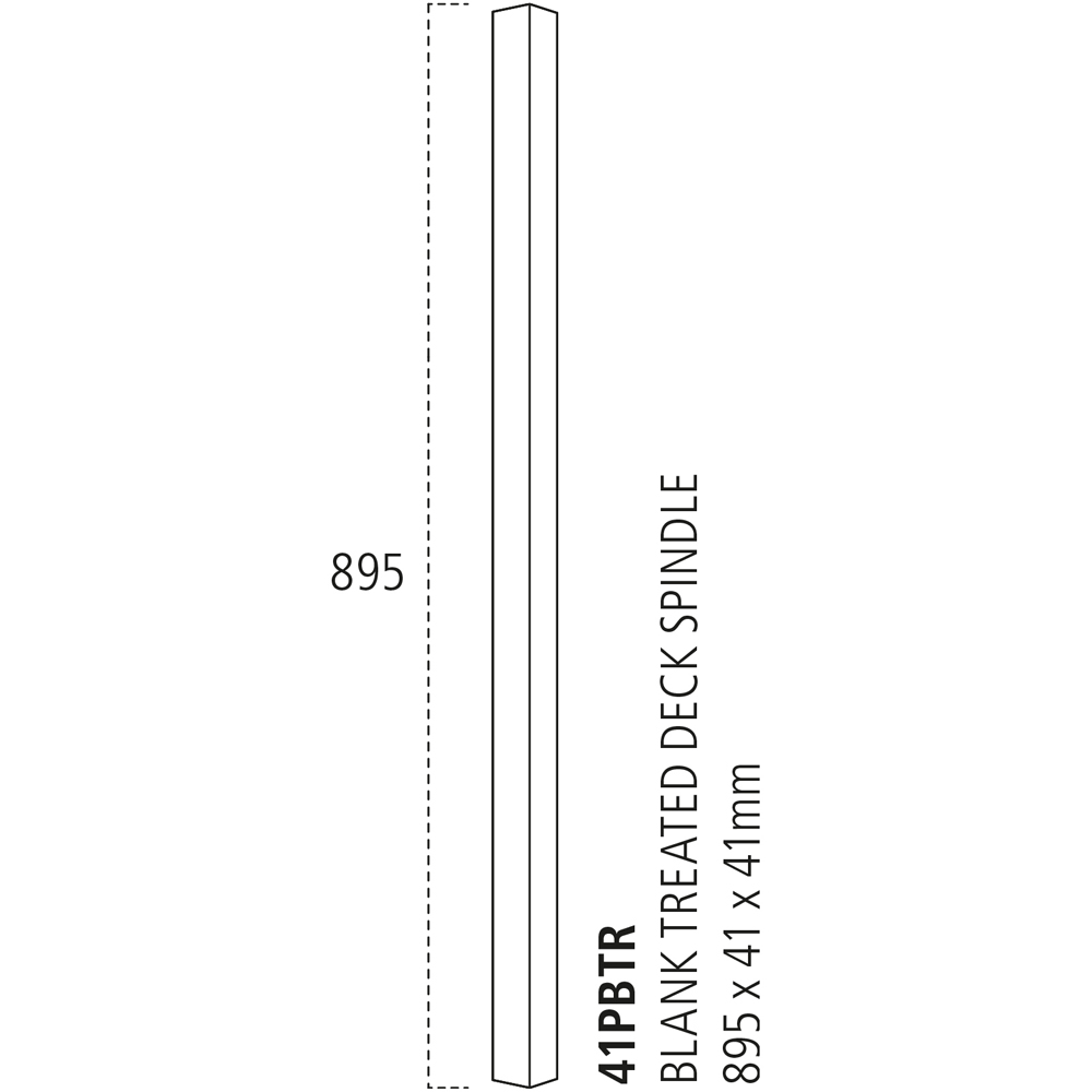 ​Blueprint Joinery Core Deck Plain Square Treated Decking Balustrade Starter Kit 1800mm Image 5