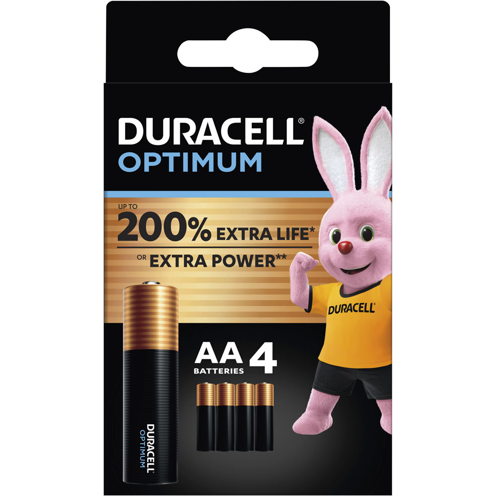 Duracell Optimum AA Batteries 4 Pack Wilko