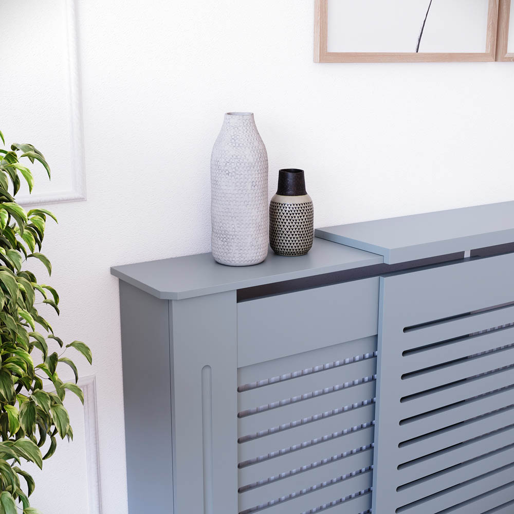 Vida Designs Milton Grey Adjustable Radiator Cover Image 4