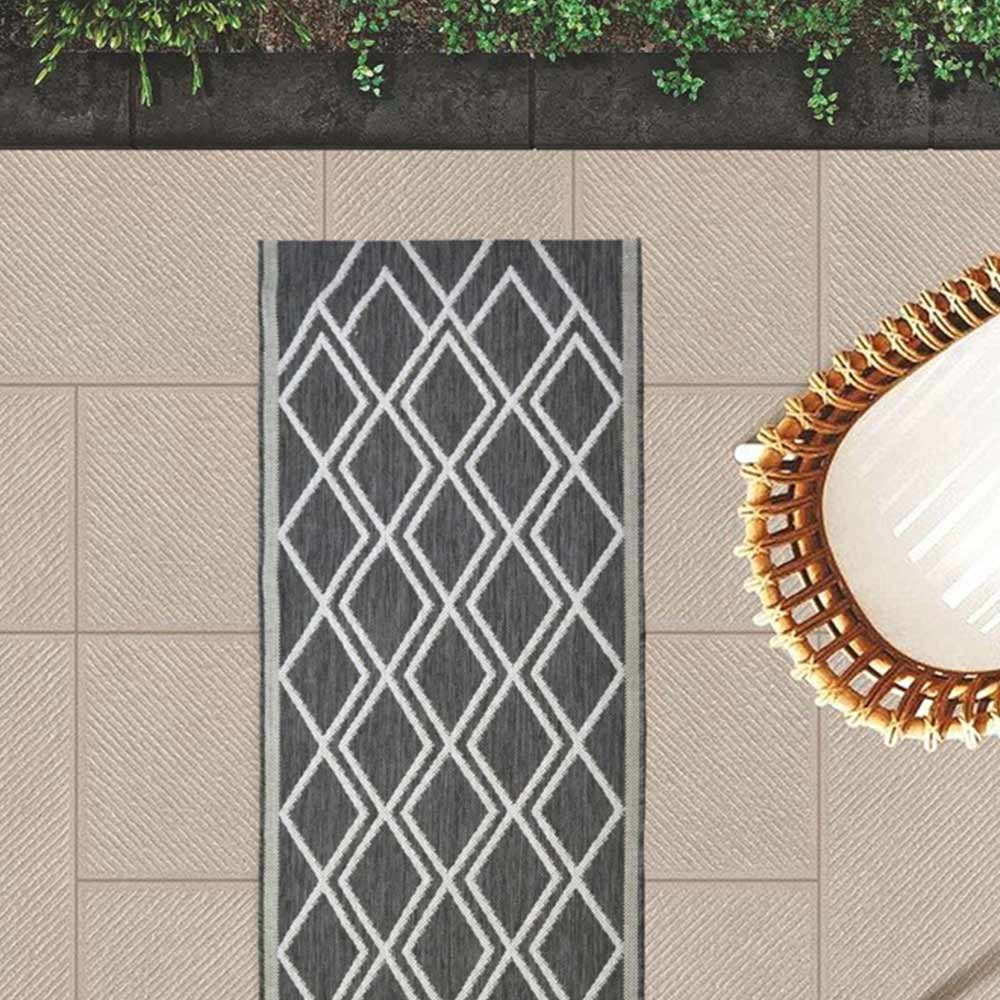 Homemaker County Diamonds Silver Rug 67 x 200cm Image 3