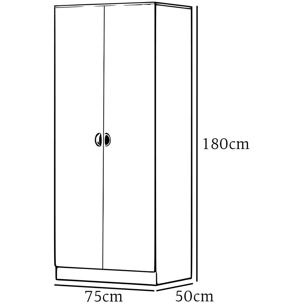 FWStyle Esher 2 Door Grey Oak Wardrobe Image 6