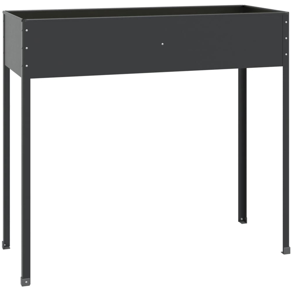 vidaXL Anthracite Galvanised Steel Garden Planter 90 x 100.5 x 40.5cm Image 1