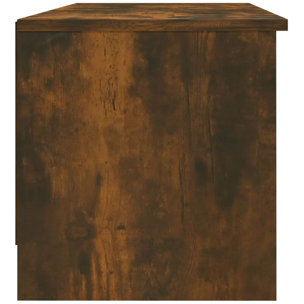 vidaXL Single Door 4 Open Shelf Smoked Oak TV Cabinet Image 7