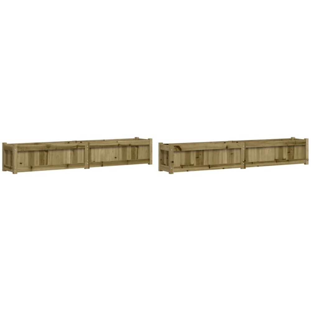 vidaXL Brown Pine Wood Raised Garden Bed 31 x 180 x 31cm Image 1