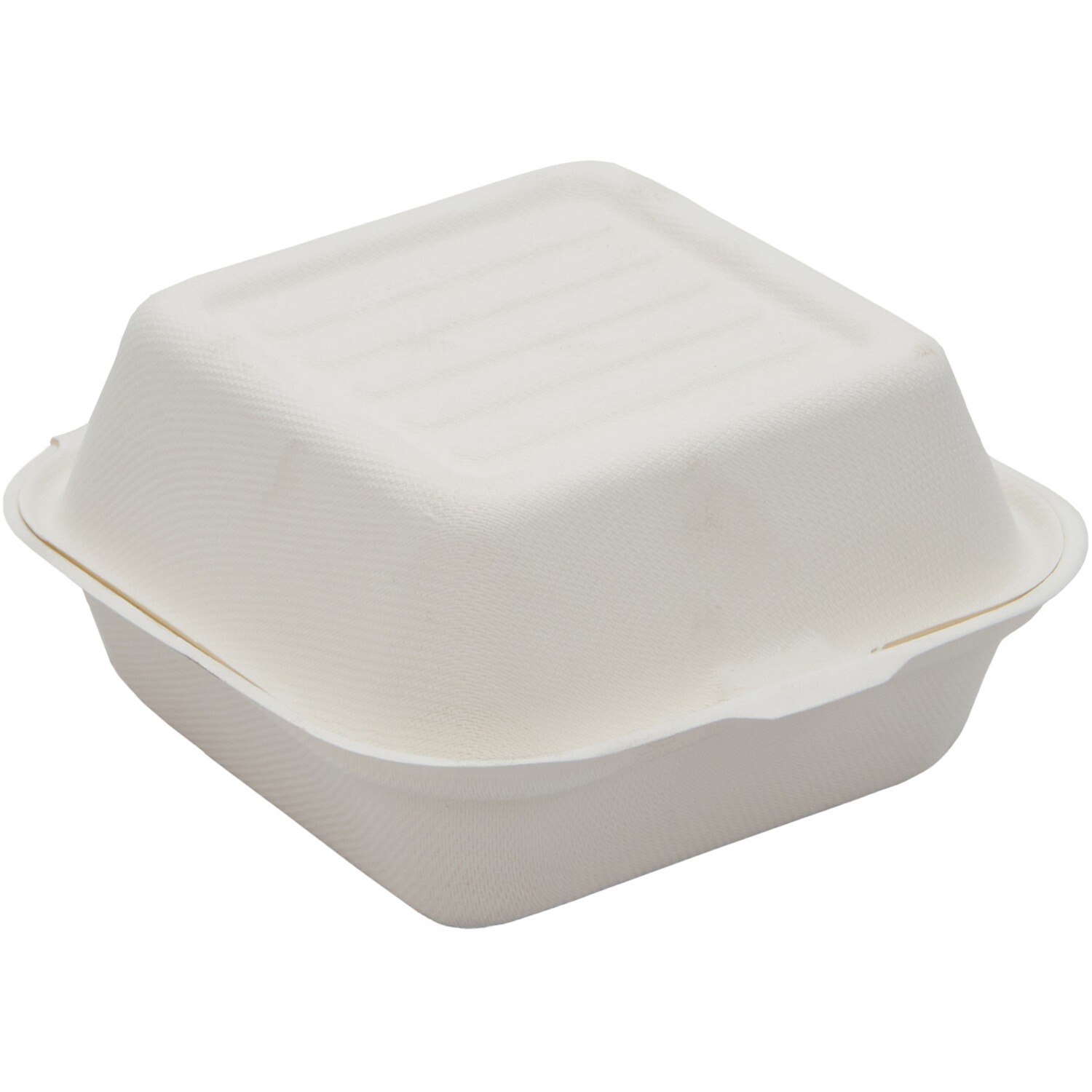 Pack of 10 Bagasse Burger Boxes - White Image 3