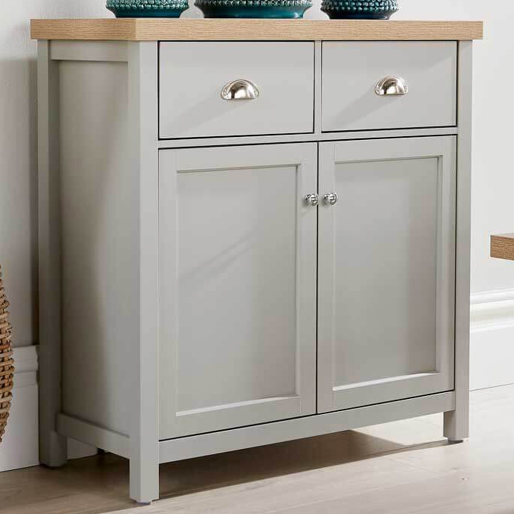 Home Source Avon 2 Door 2 Drawer Grey Cupboard Image 1