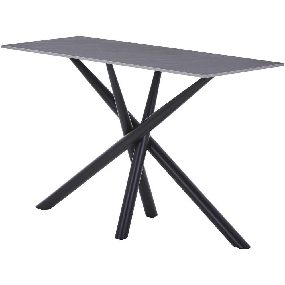 wilko Arlo Grey Wood Grain Ceramic Console Table Image 4