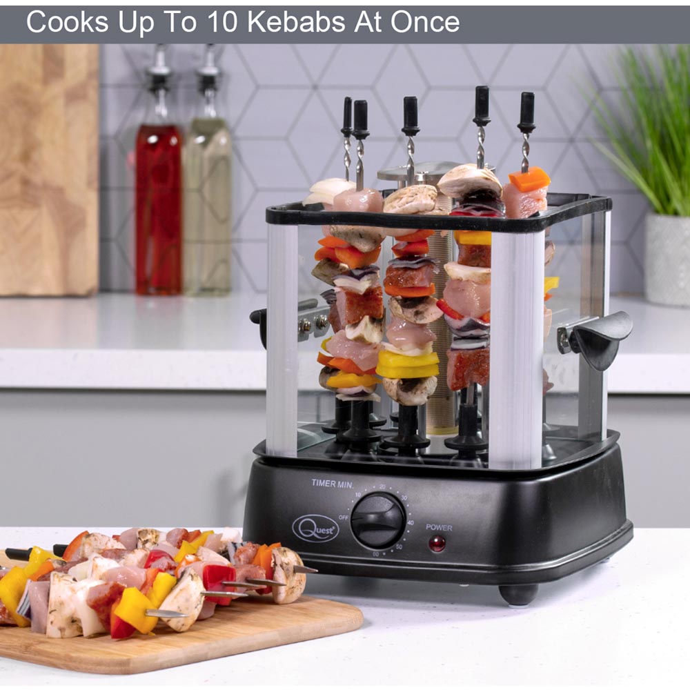 Quest Electric Indoor Kebab Grill with 10 Skewers 800W Image 4