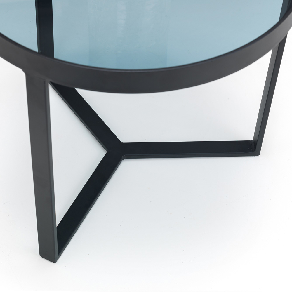 Julian Bowen Loft Smoked Glass Lamp Table Image 5