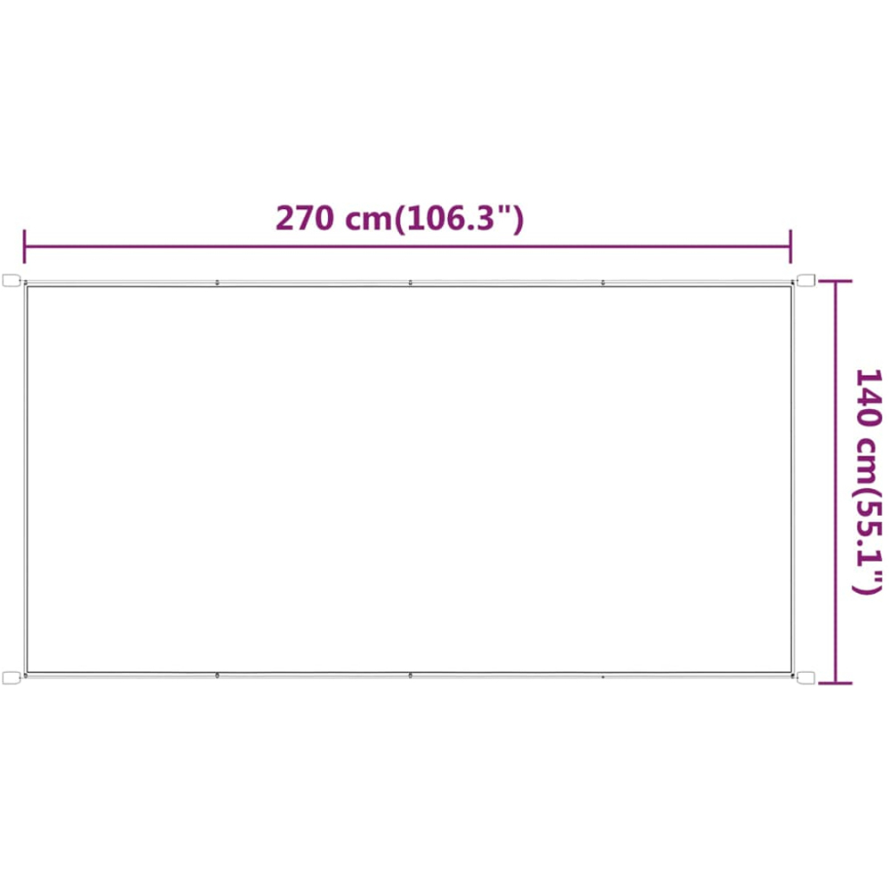 vidaXL Anthracite Oxford Fabric Vertical Awning 1.4 x 2.7m Image 6