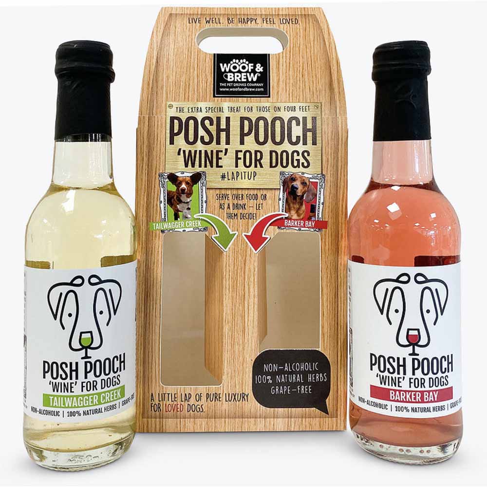 Woof & Brew Posh Pooch Dog Wine 2 x 250ml Image 1