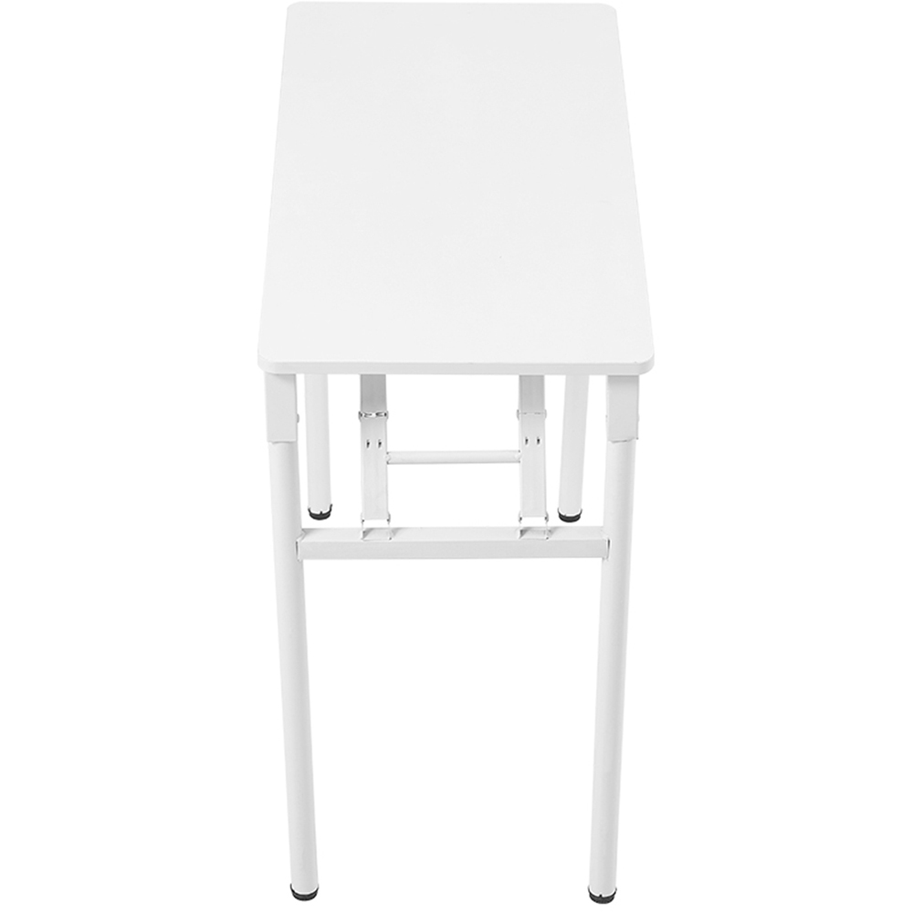 Living and Home Metal Frame Foldable Laptop Desk with Adjustable Feet White Image 6