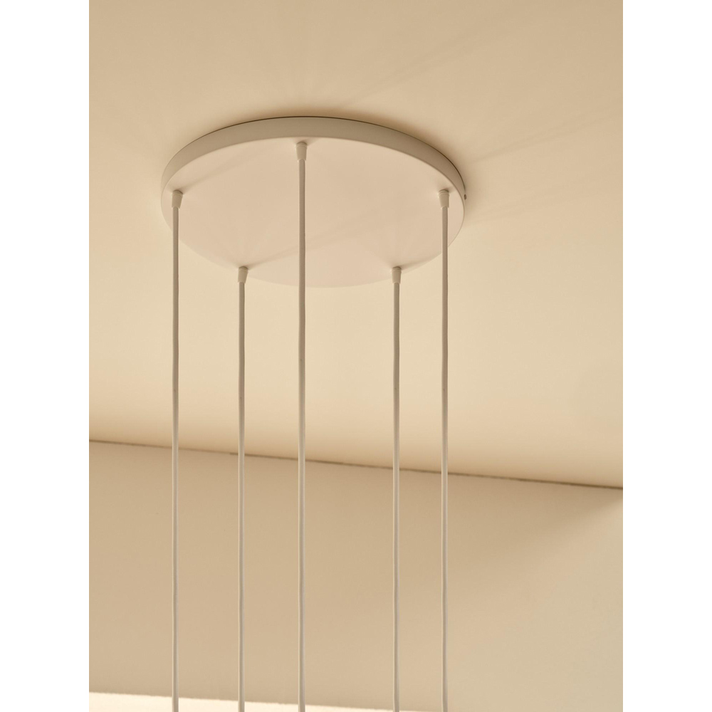 Nordlux Luana 5-Exits White Metal Pendant Light Canopy Image 2