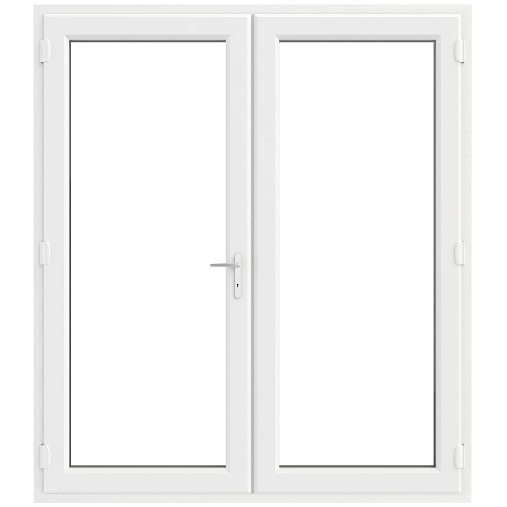 Crystal uPVC Triple Glazed French Door Left hand master White Clear Glass 1690x2090mm Image 1