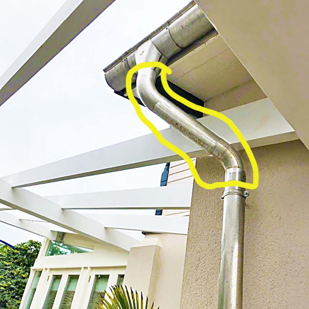 Metal Gutta Stainless Steel Downpipe Swan Neck Connector Image 2