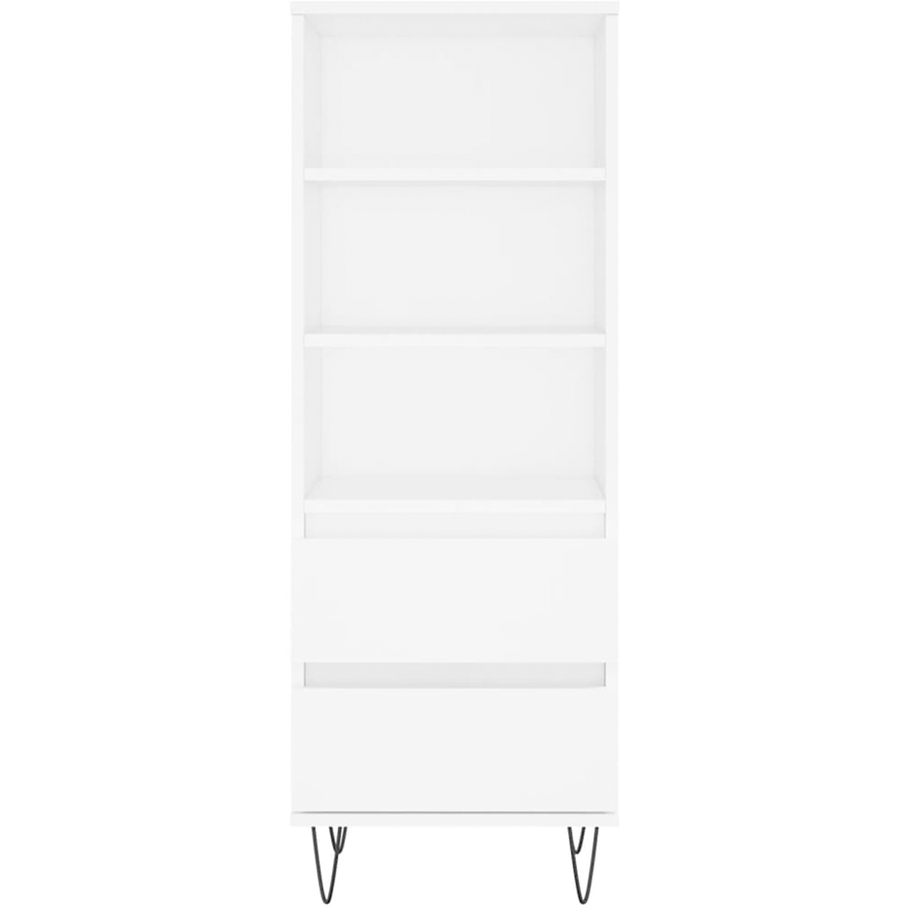 vidaXL 2 Drawer 3 Open Shelf White Highboard Image 5