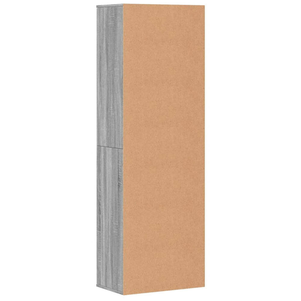 vidaXL 4 Door Grey Sonoma Wooden Highboard Image 5