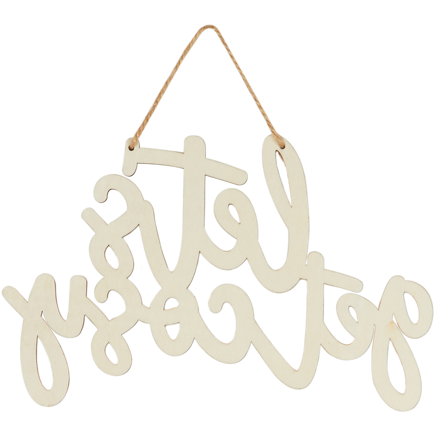 Lets Get Cosy Hanging Wooden Sign Image 3