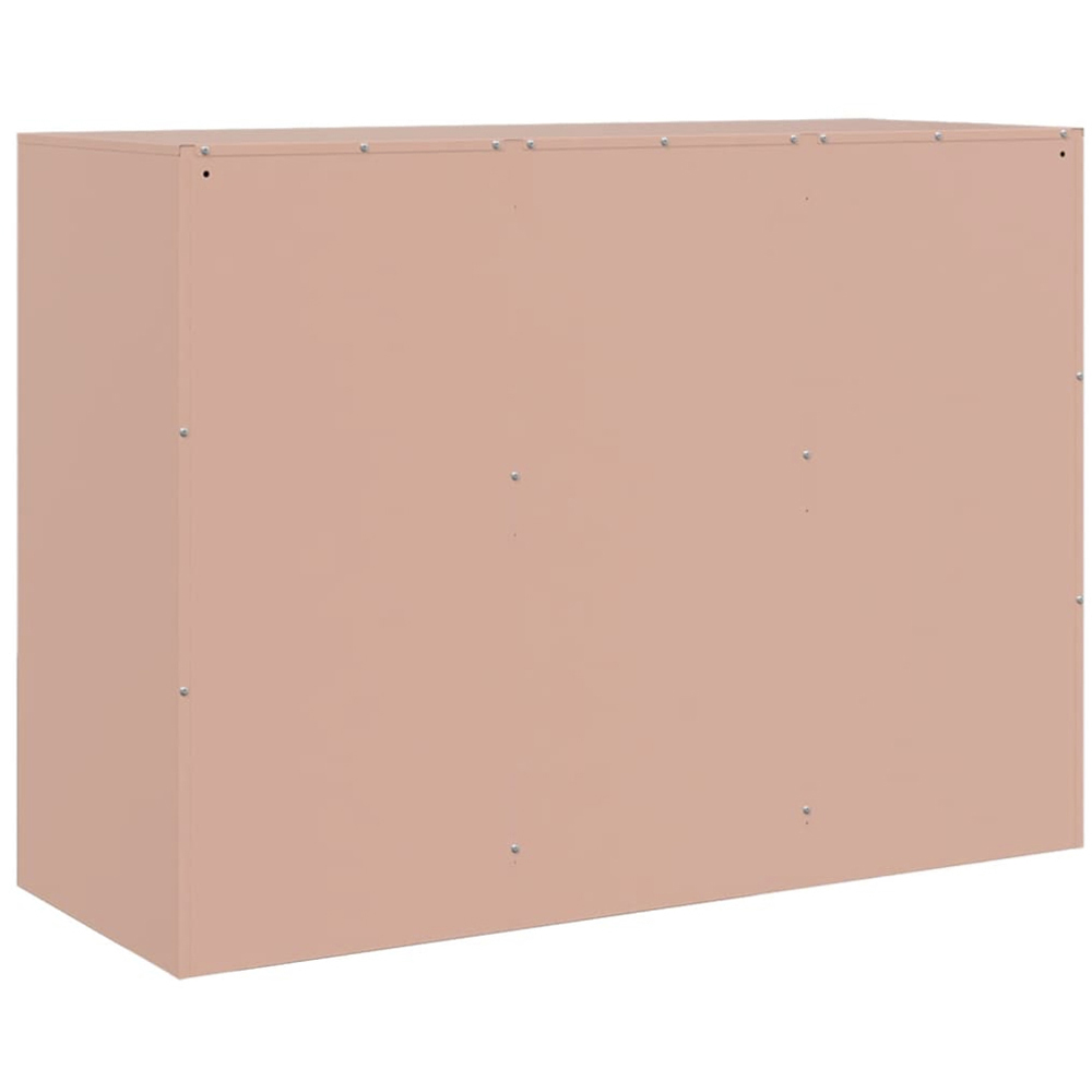 vidaXL 6 Door Pink Steel Sideboard Image 8