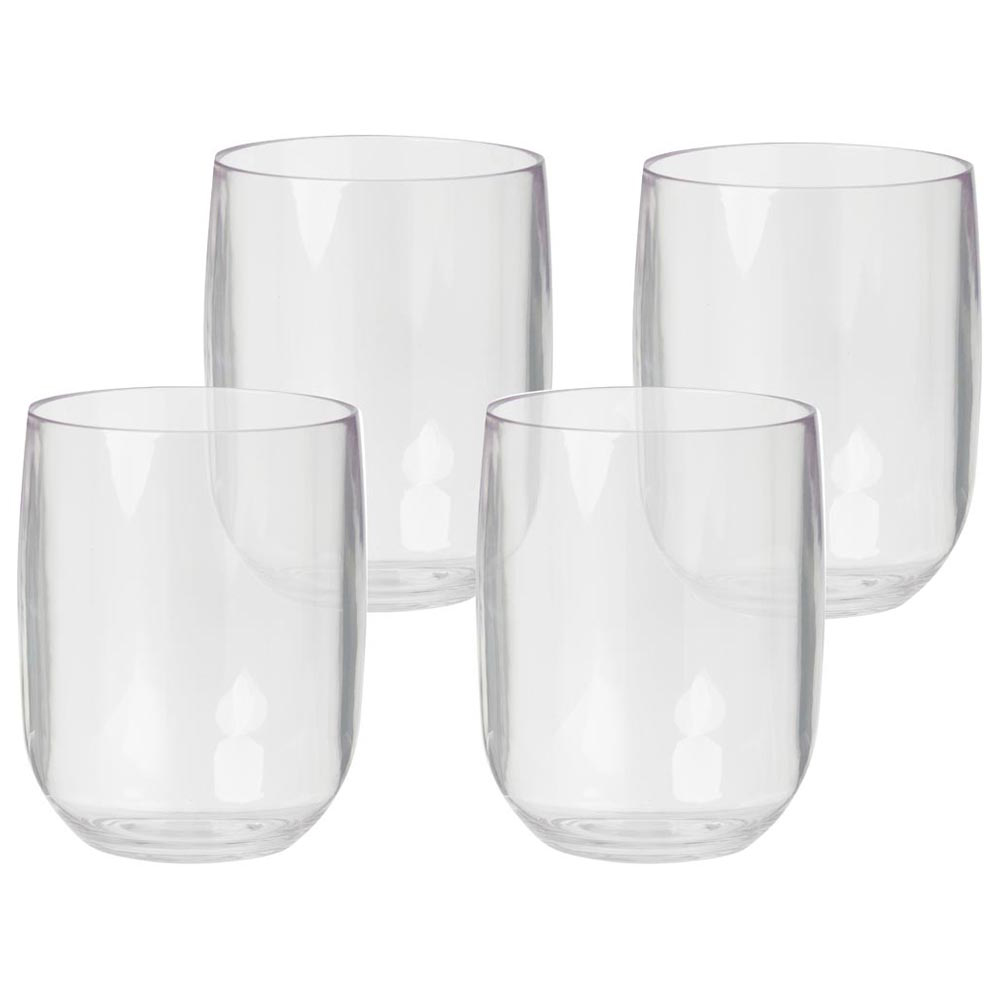 Wilko Clear Plastic Lo Ball Tumbler 4 Pack Image 2