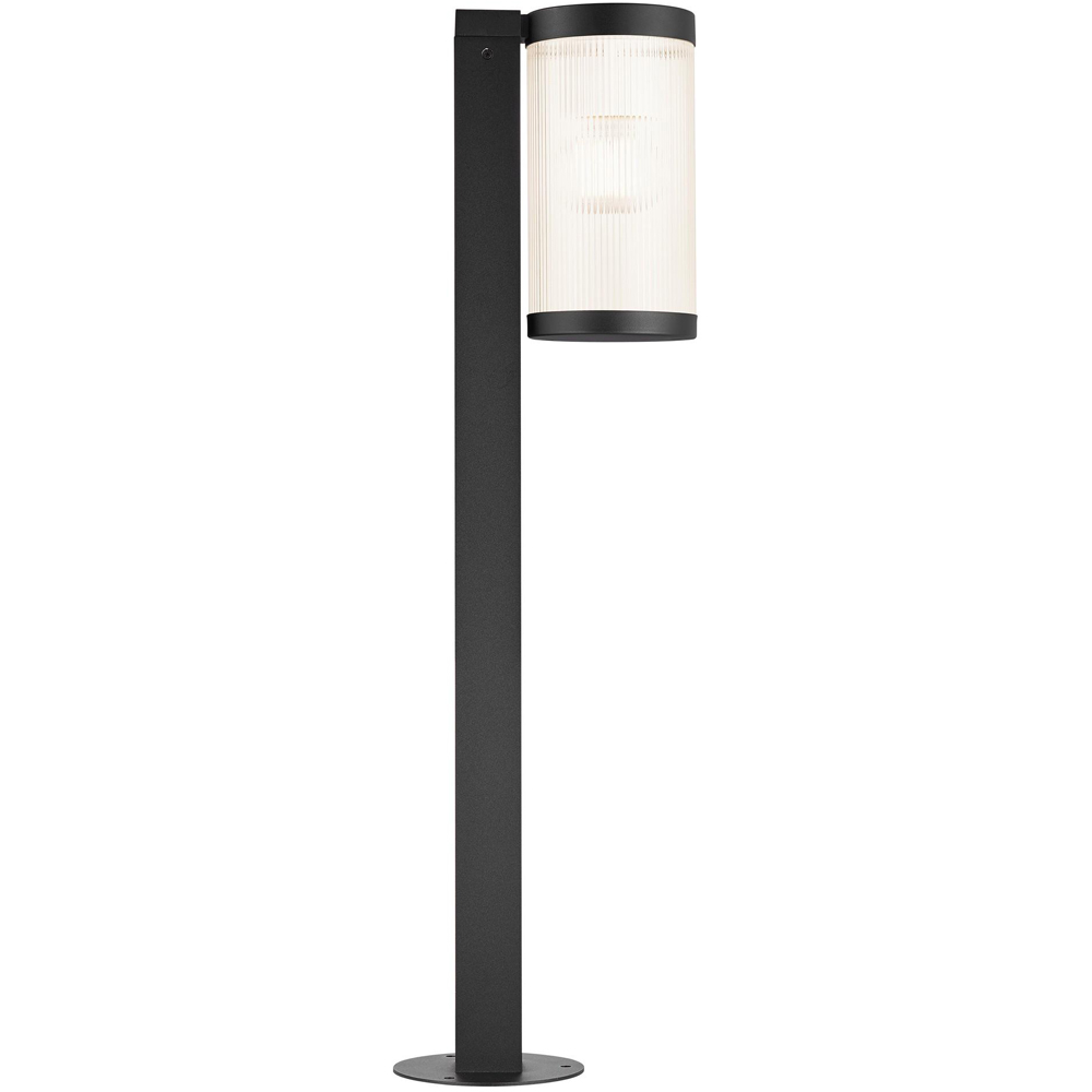 Nordlux Coupar Black Outdoor Lamp Post with Ribbed Diffuser Image 4