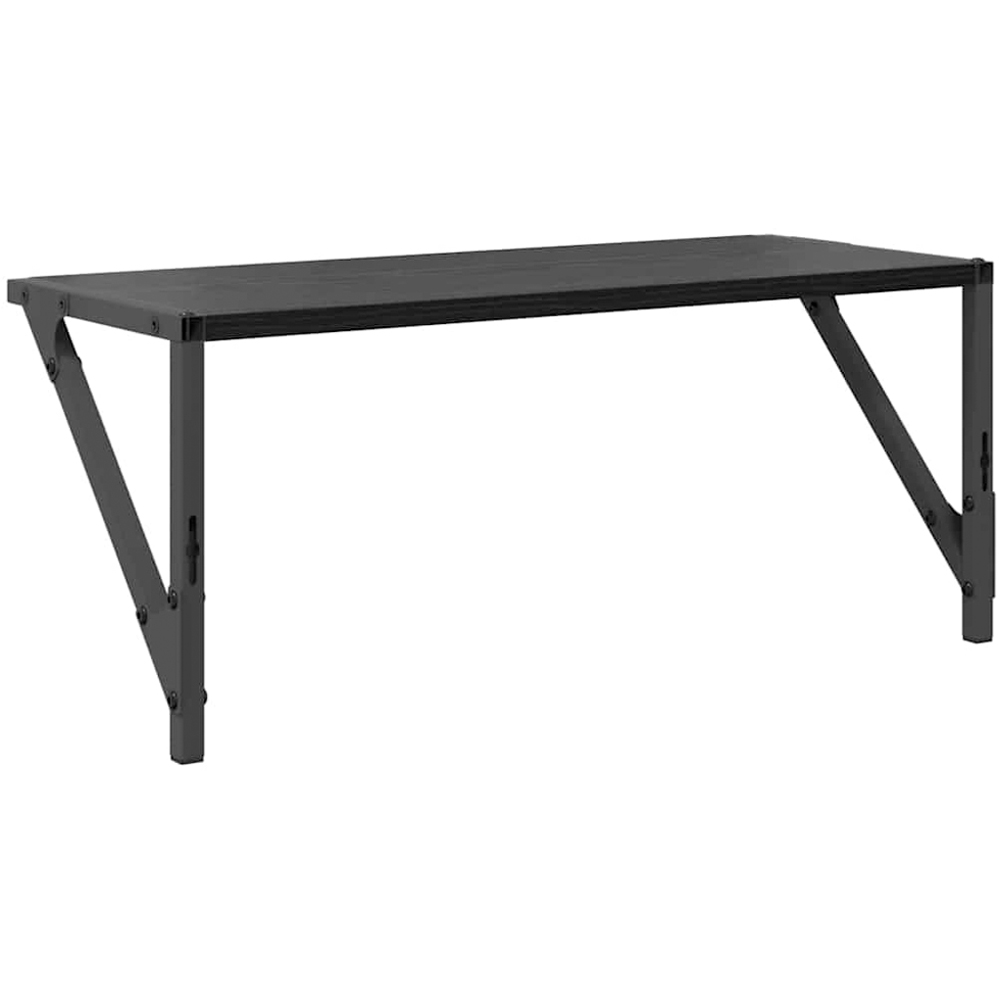 vidaXL 60 x 25cm Black Oak Wall Shelf Set of 2 Image 7