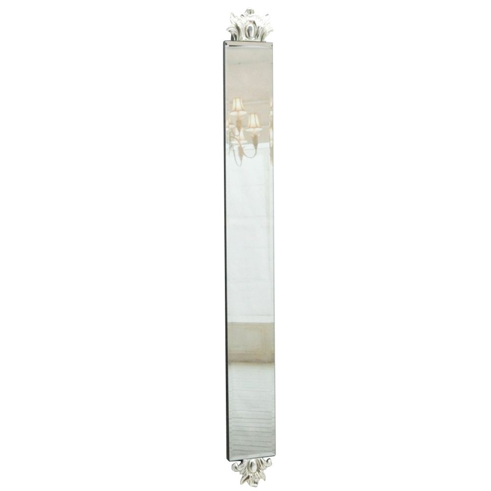 Acacia Home Silver Frameless Slim Wall Mirror 109 x 13cm Image 1