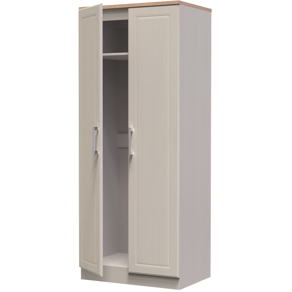 Crowndale Kent Ready Assembled 2 Door Kashmir Ash and Modern Oak Wardrobe Image 6