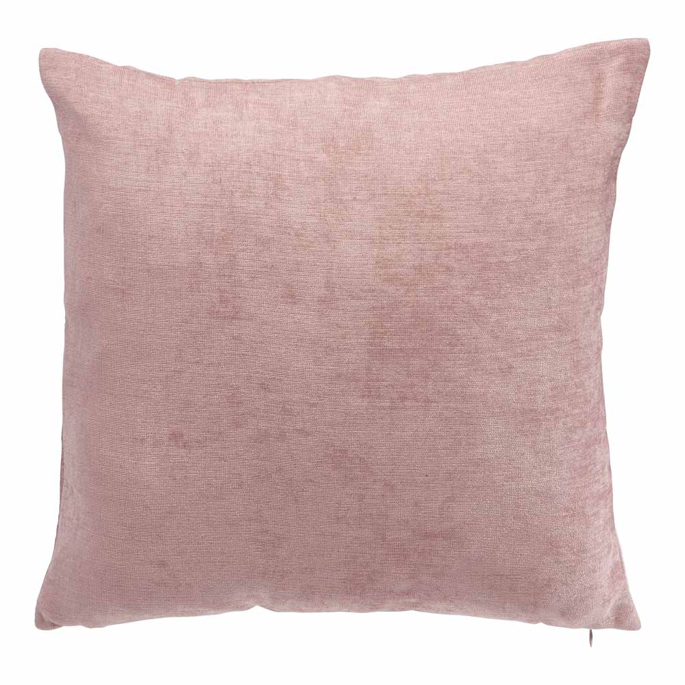 Wilko Pink Chenille Cushion 43 x 43cm 
