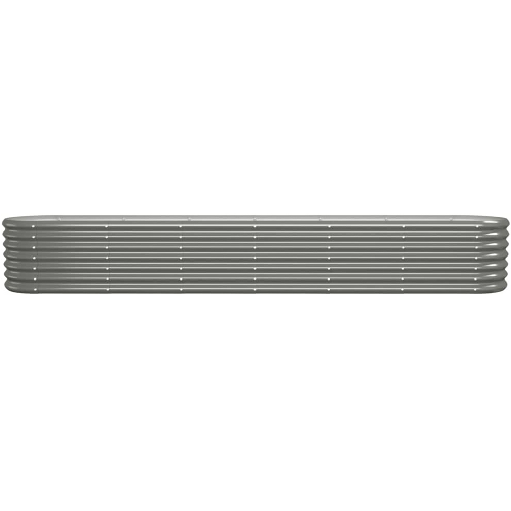 vidaXL Grey Galvanised Steel Raised Garden Bed 36 x 260 x 40cm Image 2