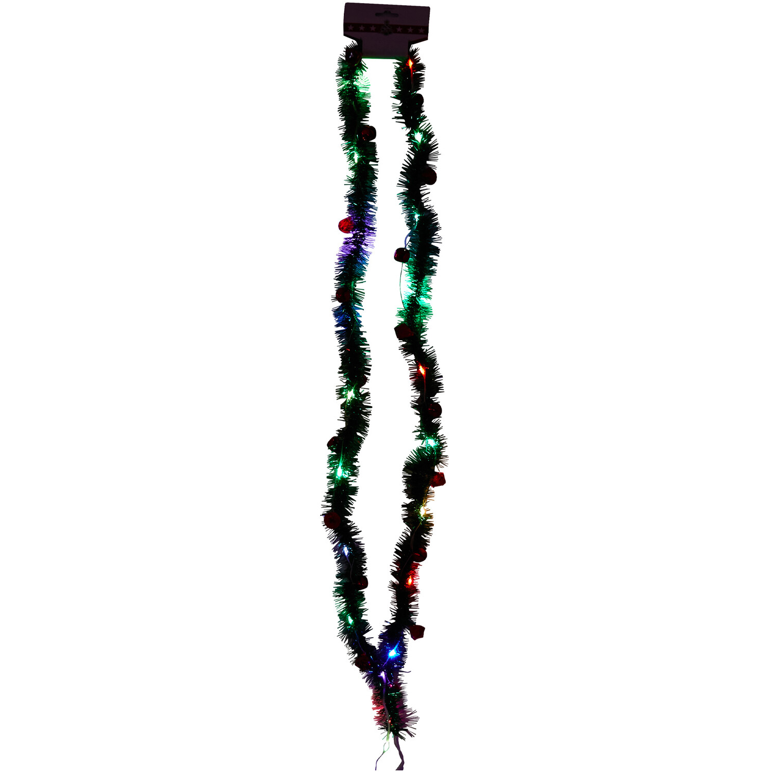 LED Tinsel Garland With Bells Image 2