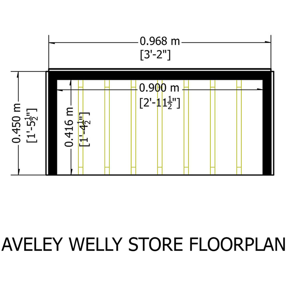 Shire Aveley 3.2 x 1.5ft Welly Store Image 5