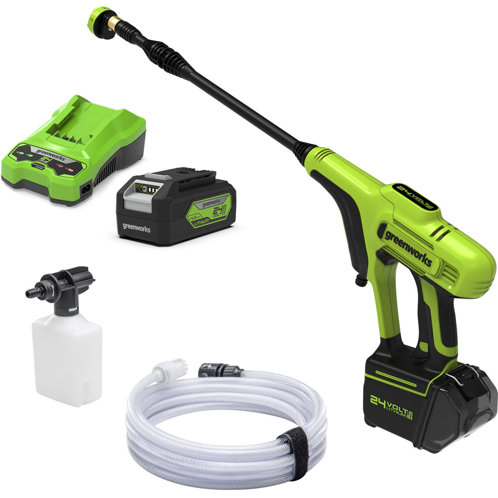 Greenworks GWG24PWK4 Cordless Handheld Pressure Washer Kit with 4Ah Battery Image 1
