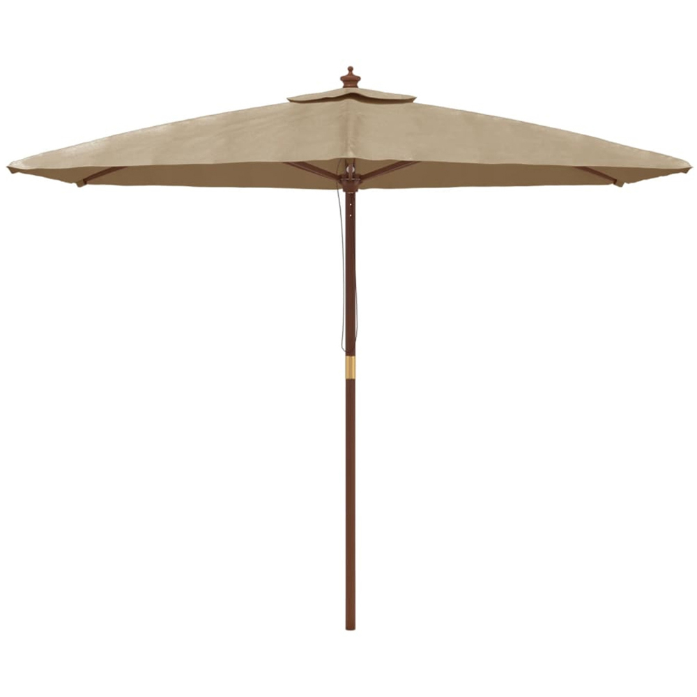 vidaXL Taupe Garden Parasol 2.4 x 2.9m Image 2