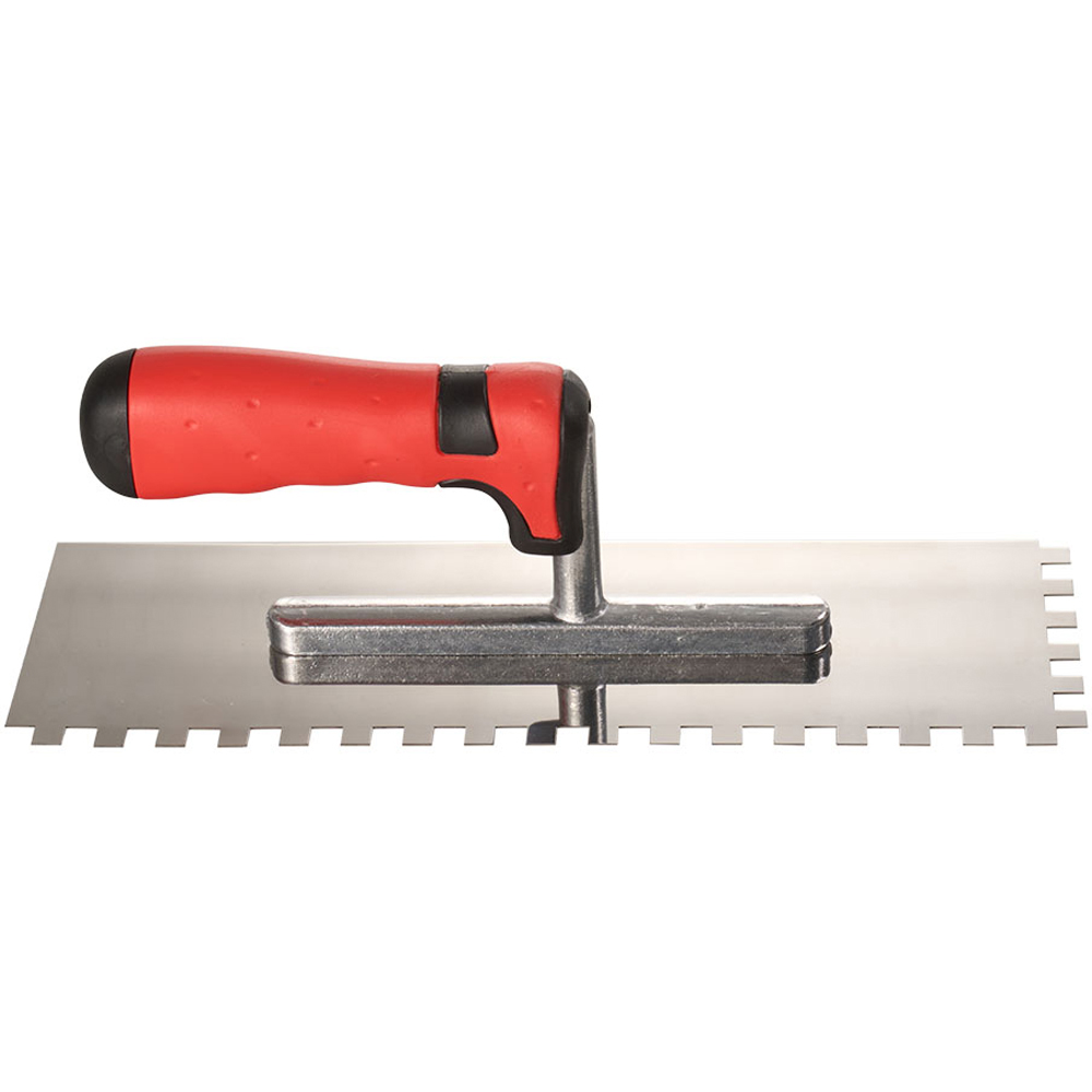 Living and Home Stainless Steel Concrete Trowel with Serrated Edge 28 x 10 x 9cm Image 2