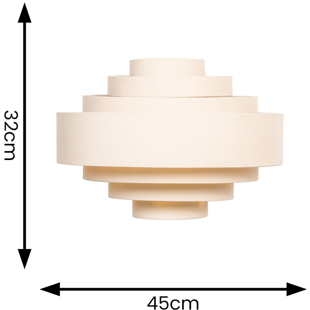 ValueLights Sette 7 Layer Mink with Gold Inner Pendant Shade Image 4