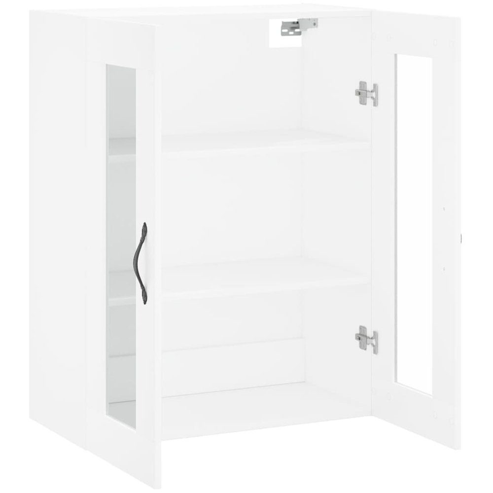 vidaXL 2 Glass Door White Wall Mounted Cabinet Image 4