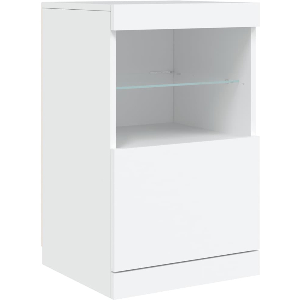vidaXL 3 Door 6 Shelf White LED Sideboard Set of 3 Image 8