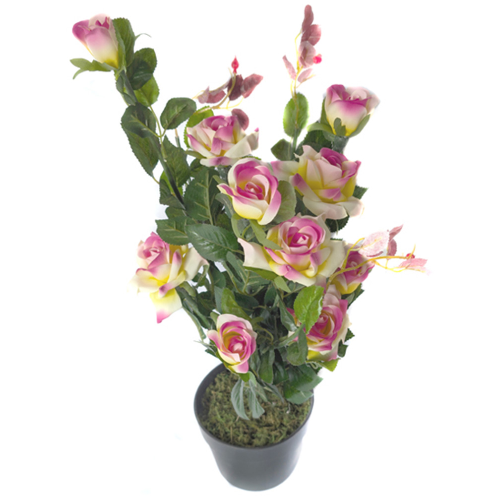 Best Artificial Multicoloured Rose Plant in Pot 2ft Image 3