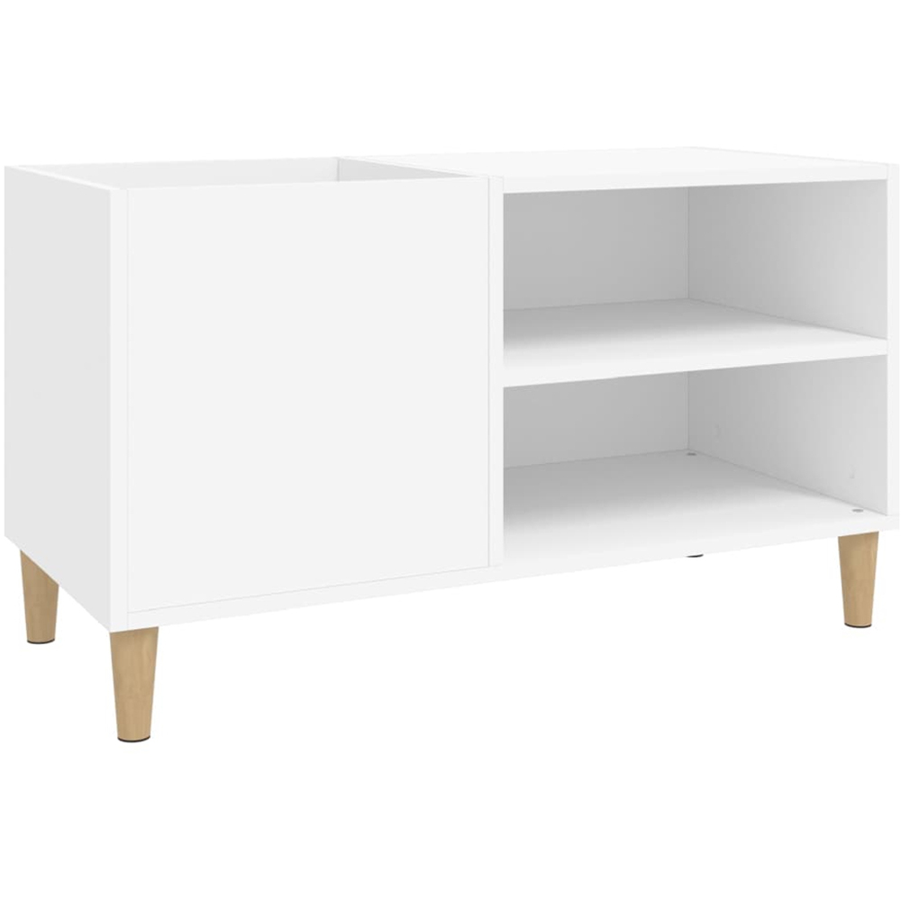 vidaXL 2 Shelf White Record Cabinet Image 2