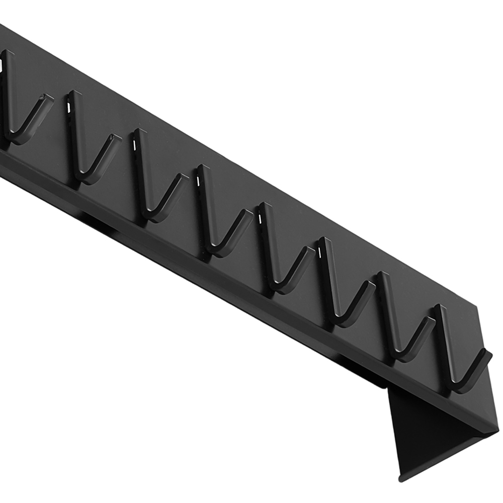 Living and Home Black Wall-Mounted Multi-functional Kitchen Utensil Storage Rack Image 6